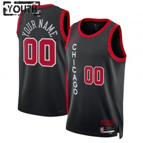 Camiseta Niños NBA Chicago Bulls Personalizadas 2023-24 Nike City Edition Negro Swingman